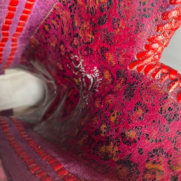 Lucchese Charlie One horse  Gold and Red boots 7.5 - Picture 6 of 8